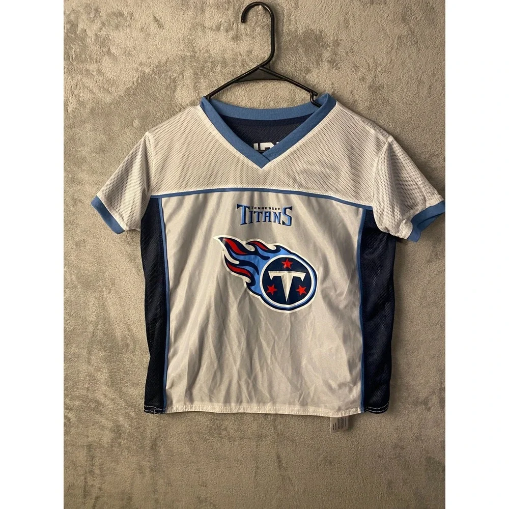 NFL Tennessee Titans Reversible Flag Football Jersey Youth Large Blue White